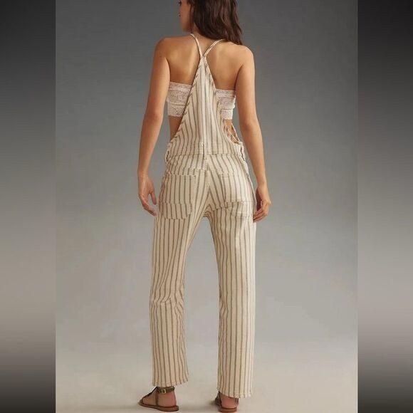 Pilcro Railroad Stripe Overalls - Picture 7 of 11